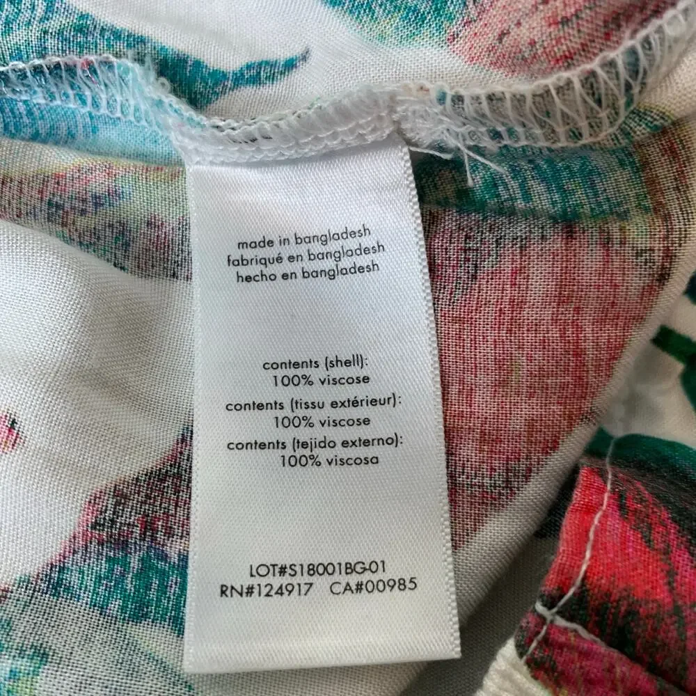 Onia Mila Floral Resortwear Pants Swim Beach Cruise Sz Medium Tropical - Picture 4 of 8